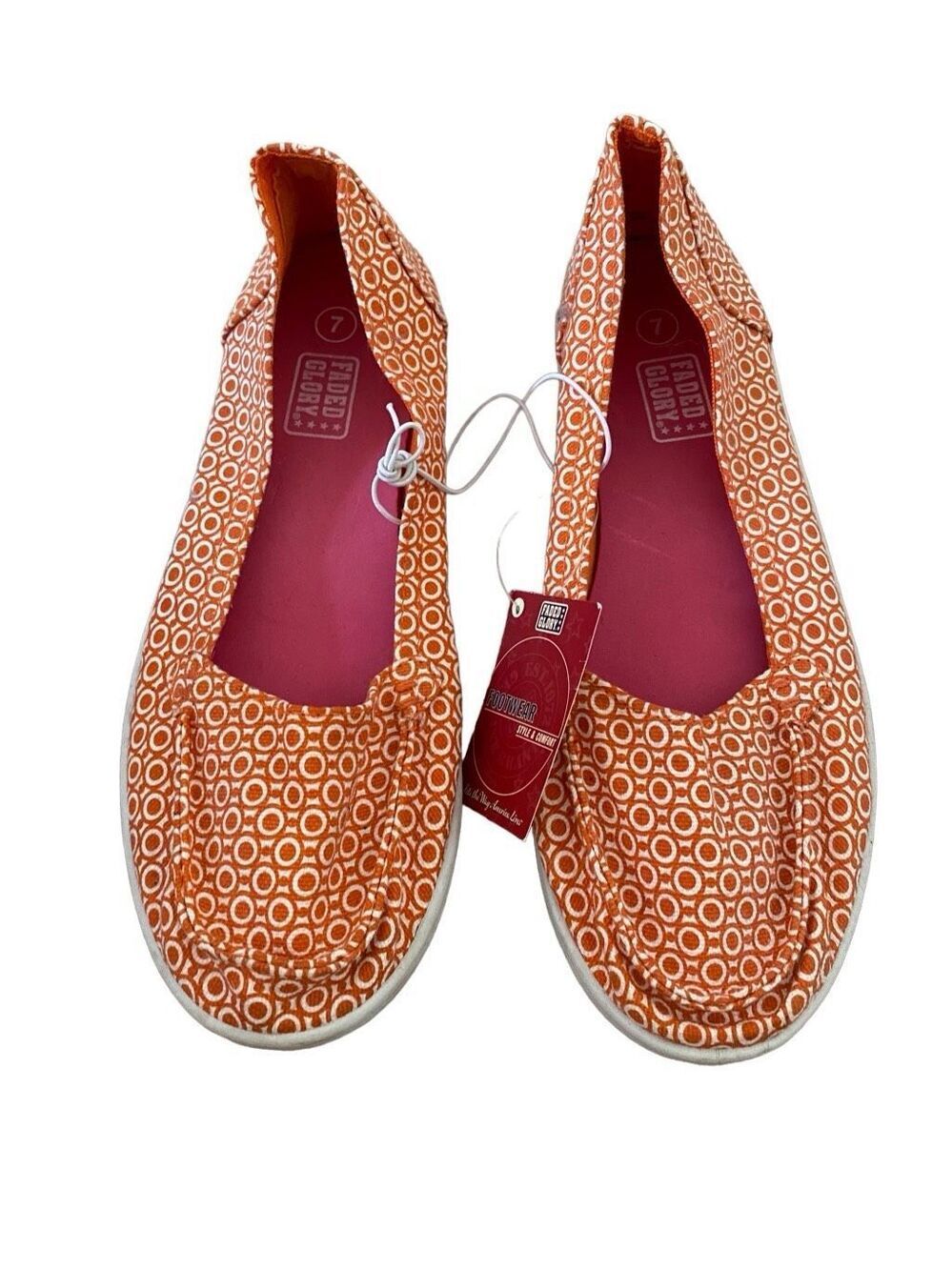Nwt Faded Glory Womens 7 Slip On Tennis Shoes Sneakers School